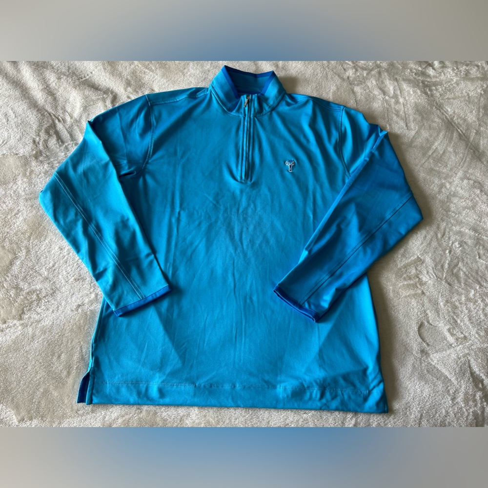 The Hamptons Mens Blue 1/4 Zip Long Sleeve
Pull Over Size Medium